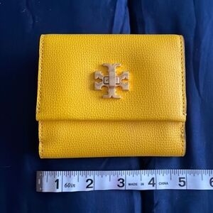 Tory Burch Yellow Leather Wallet
